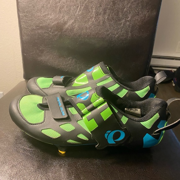Pearl Izumi Interfag Men's Neon Lime Black Cycling Cleats Size 43/10US - Picture 2 of 12